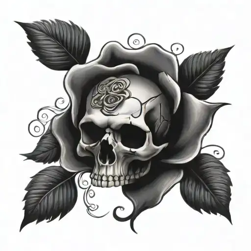 Skull And Rose