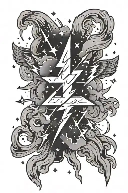 Bible Verse With Stars And Lightning Bolts