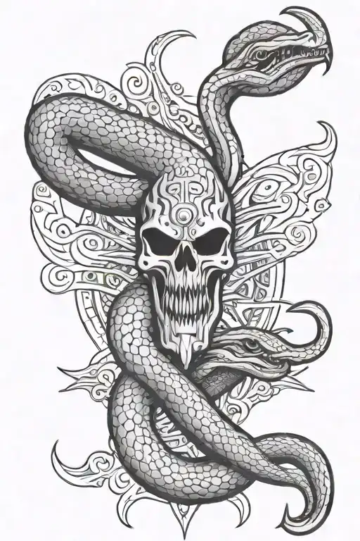 Trident With A Snake