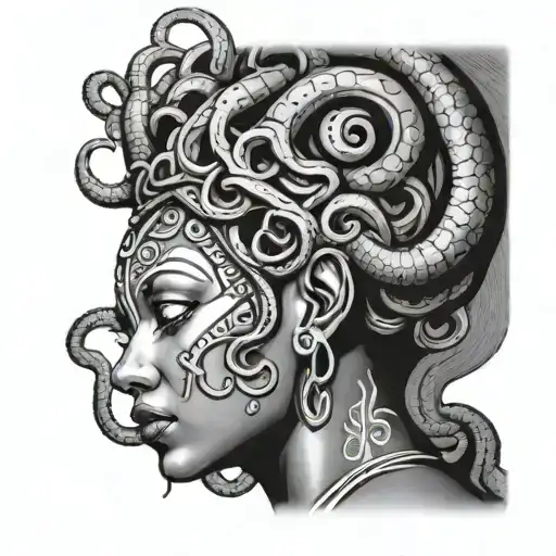 African Culture Urban Medusa