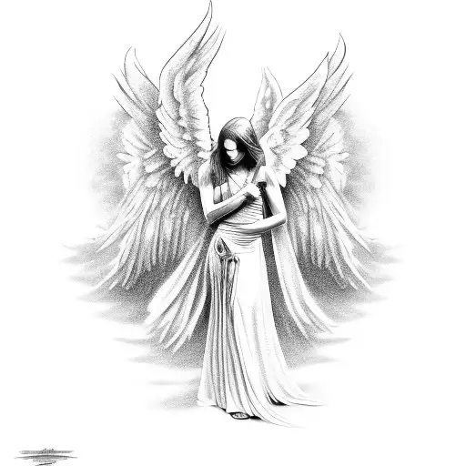 An Angel Playing A Heavy Metal Guitar