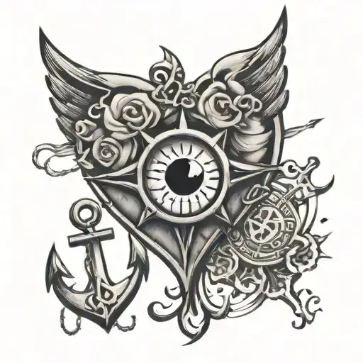 Cross Anchor Heart Evileye Zhamrock