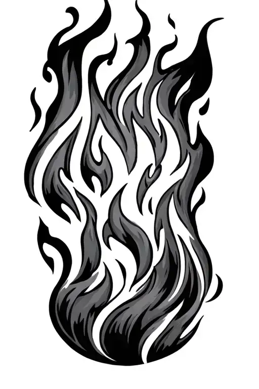 Fire Flames Left Arm Sleeve