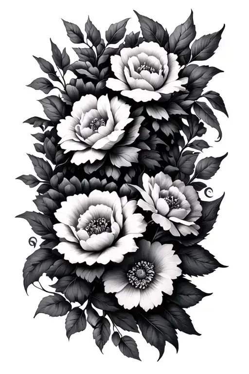 Flowers And Vines Intertwining