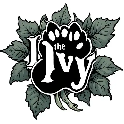 The Word Ivy With A Paw