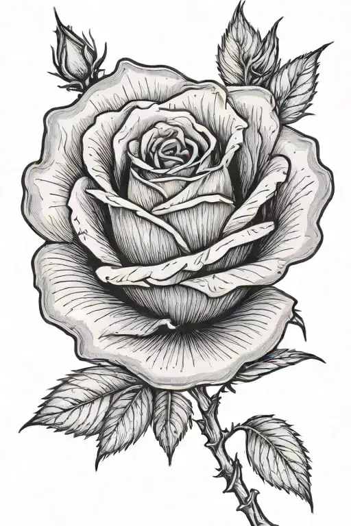 One Rose With Mom In The Stem Wrapped