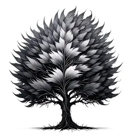 Tree Made Of Feathers