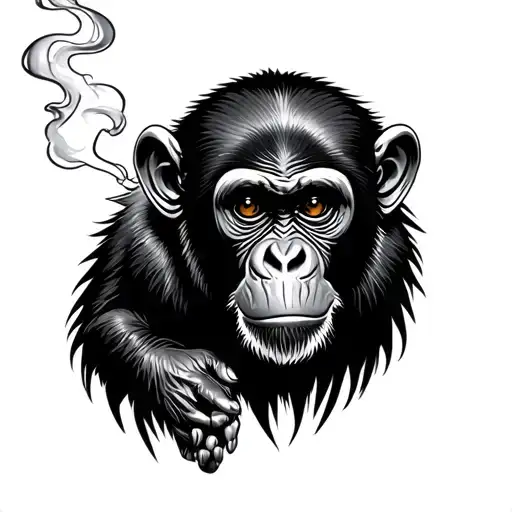 Monkey Smoking