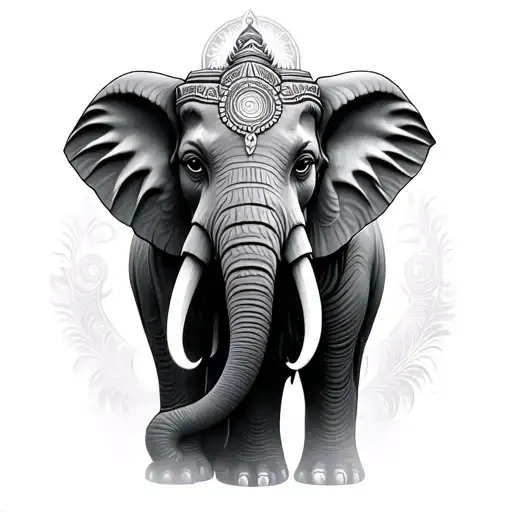 Elephant God With Aura Eyes