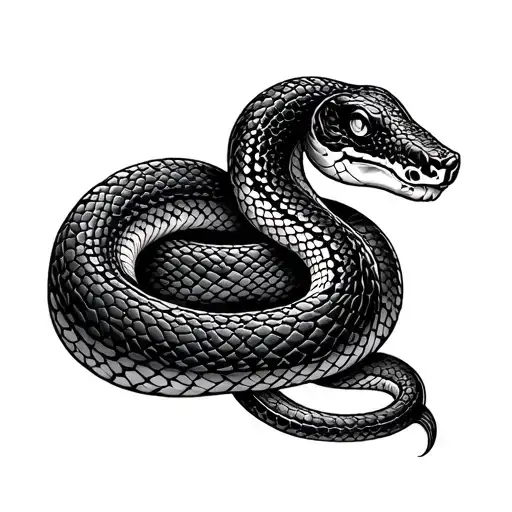 Peaceful Snake Intertwined Auyahuasca