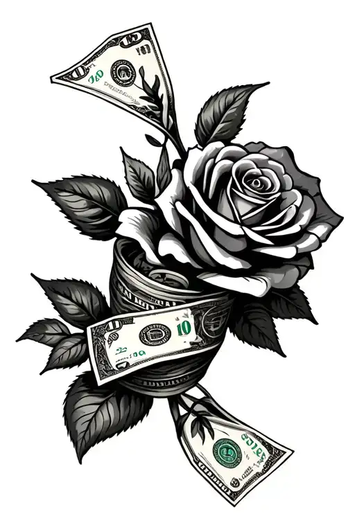 Money And Roses Wrapped