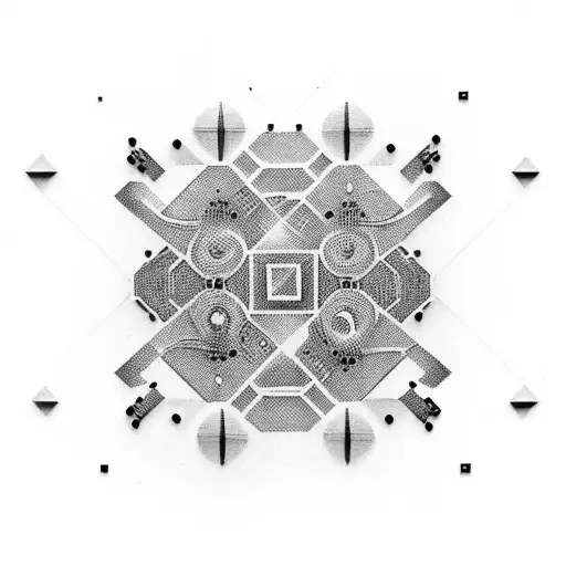 Minimalist Black Circuitry Traces