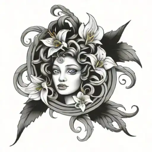 Lilly Flowers Floral Gothic Medusa