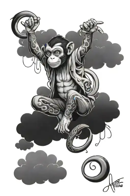 Arcane Jinx Clouds Tattoo And Monkey Graffiti Style