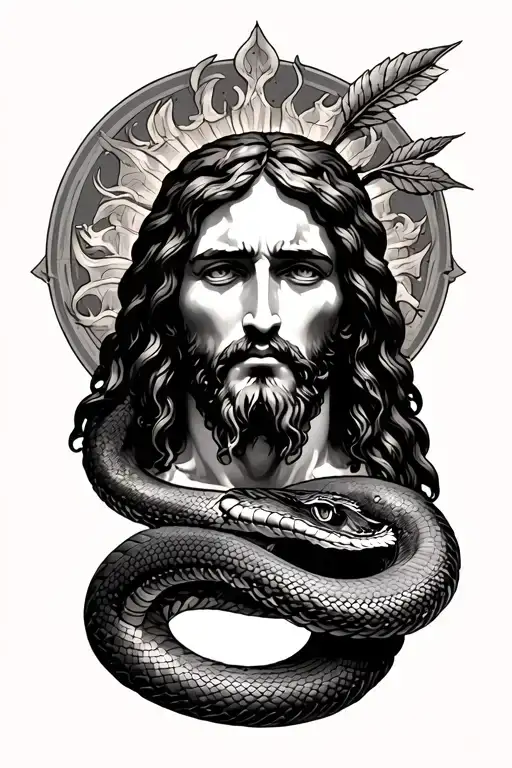 Jesus Crushing Serpent