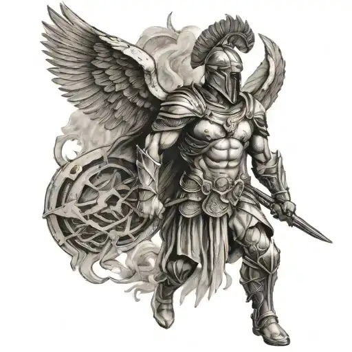 Spartan Solider As Archangel Michael
