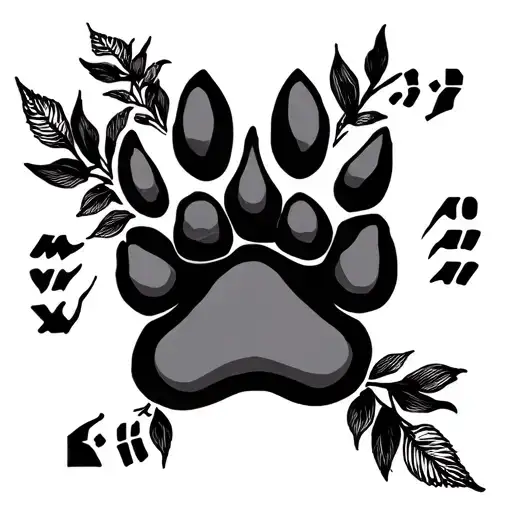 Roman Numeral Strip With Paw Print