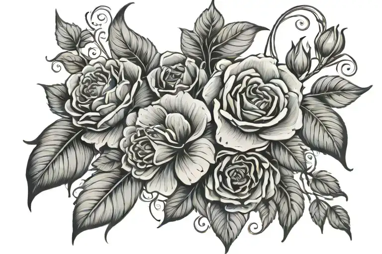 Fine Line Flowers And Vines