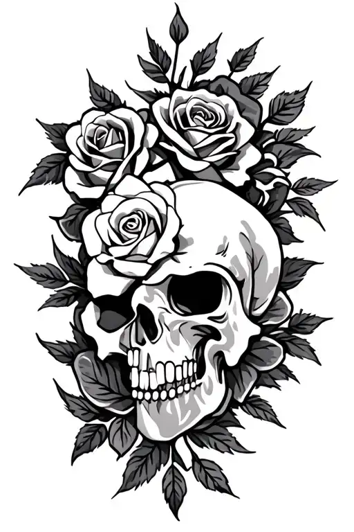 Roses Motorcycle Tribal