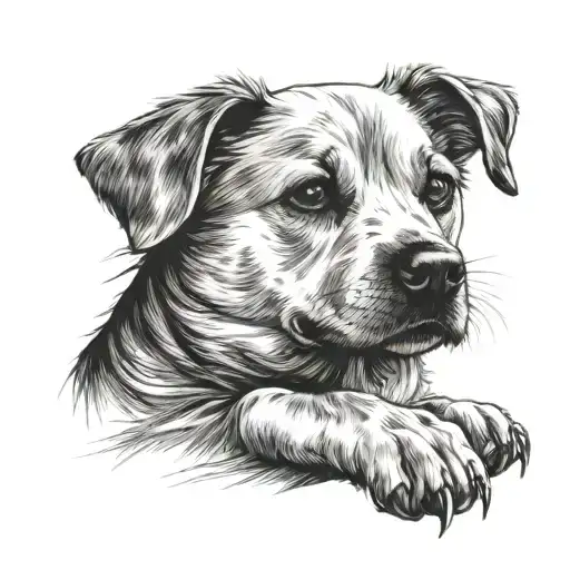 I Want A Tattoo On The Entire Inside Of My Bicep And I Want My Dog's Paw On It