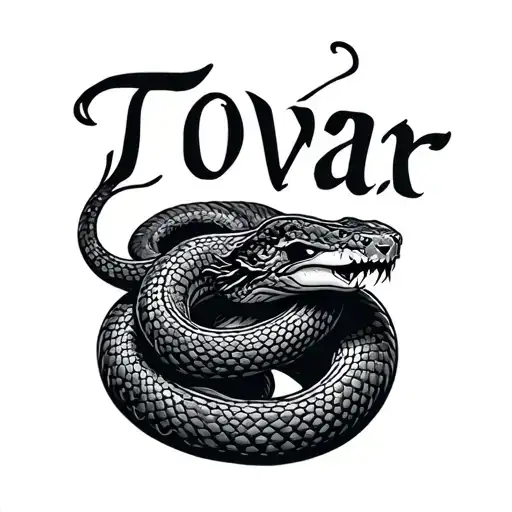 Tovar Name Surrounded With A Snake