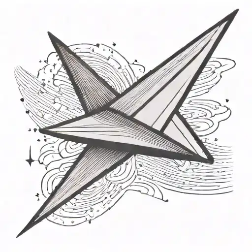A Paper Plane With A Star Shaped Trajectory