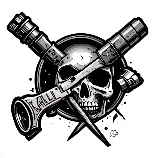 Simple Fallout New Vegas Tattoo Design