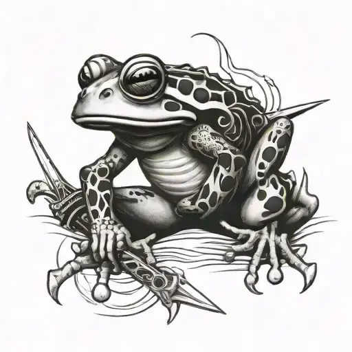 Frog Warrior With A Sword