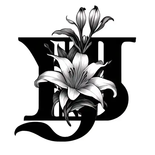 Roman Numerals And Lilies