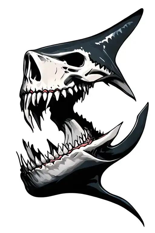 Shark Jaw Skull 45 Degree