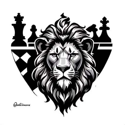Lion And King Chess Piece
