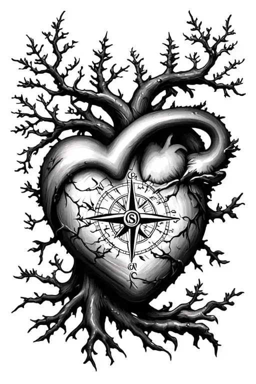 Heart Compass Tree Growing