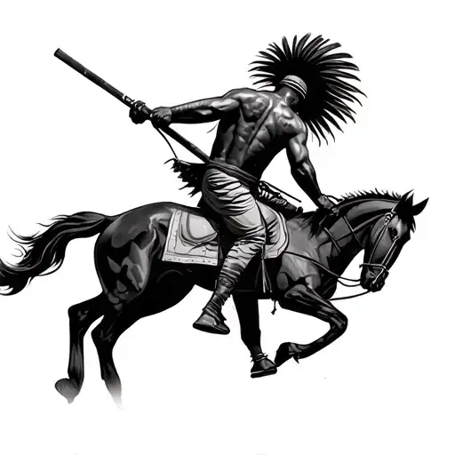 African Warrior Riding