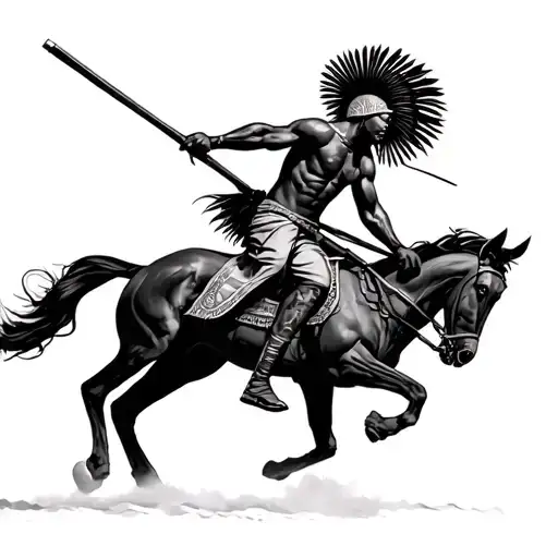 African Warrior Riding