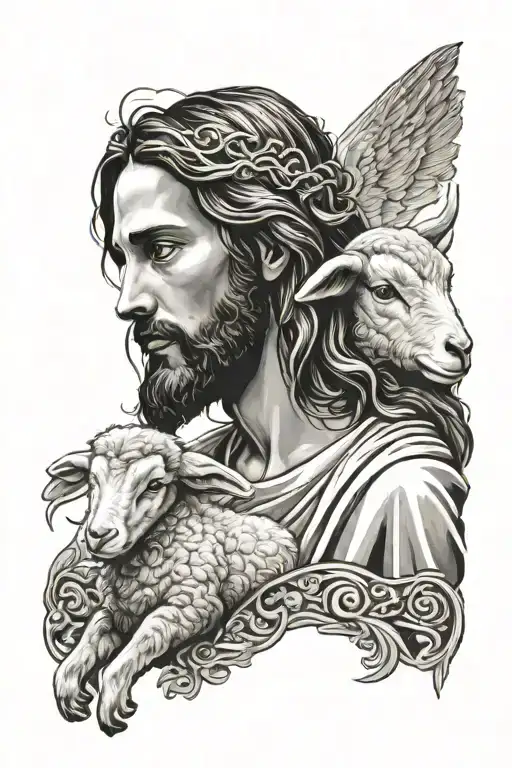 Jesus And Lamb