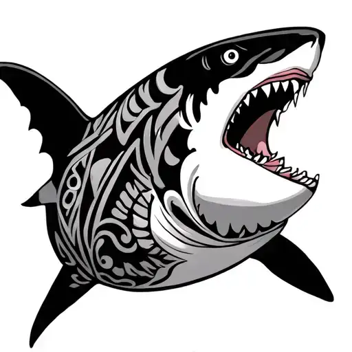 Polynesian Pattern Shark