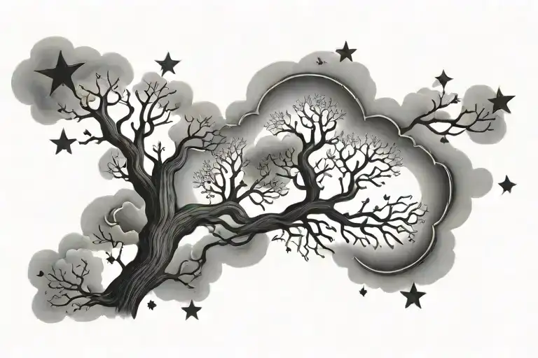 Clouds Stars And Family Tree