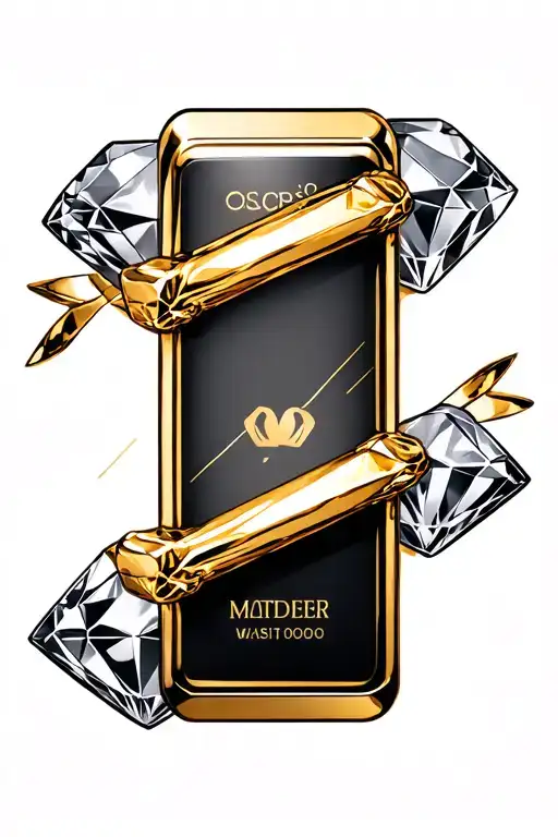 Gold Bar And Diamond