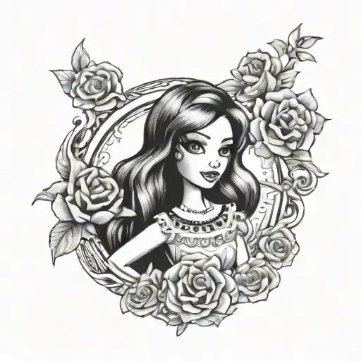 Barbie Sister Tattoo Design