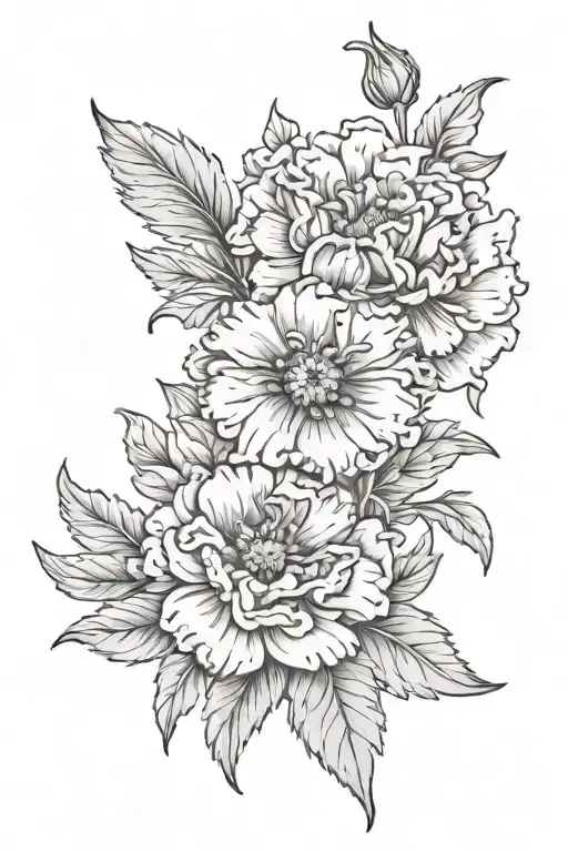 Carnation And Daisy Flower