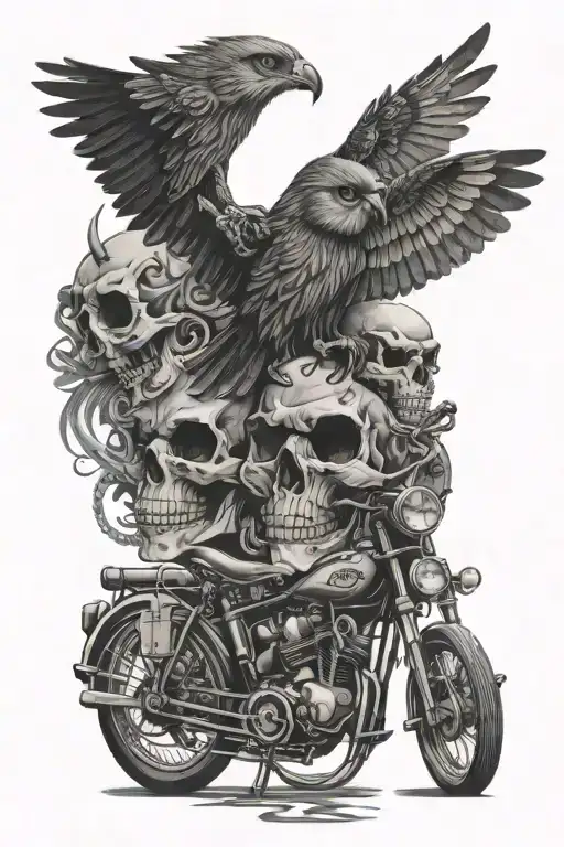 Skull Birds Owl Bike Truth Speaking Person