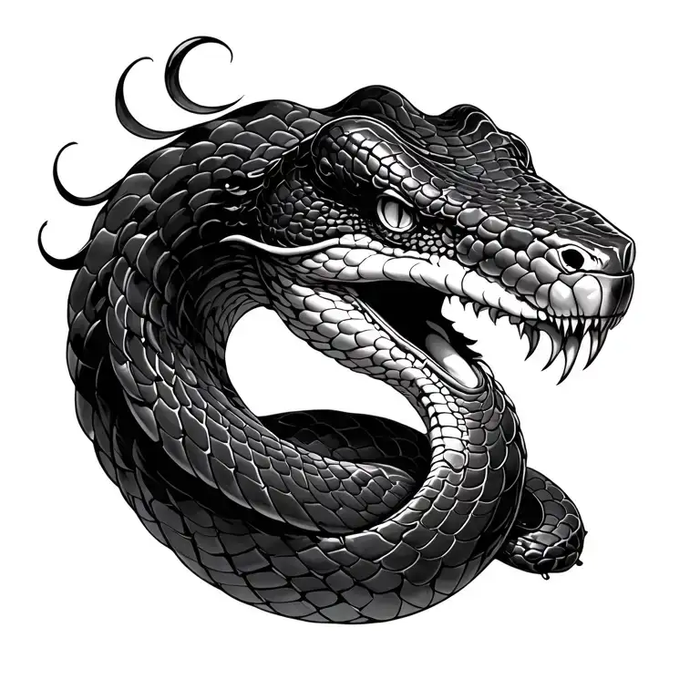 Cobra Snake Head Emerging