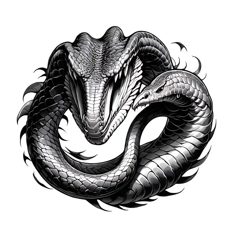 Cobra Snake Head Emerging Stronger