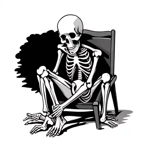 Skeleton Sitting Down