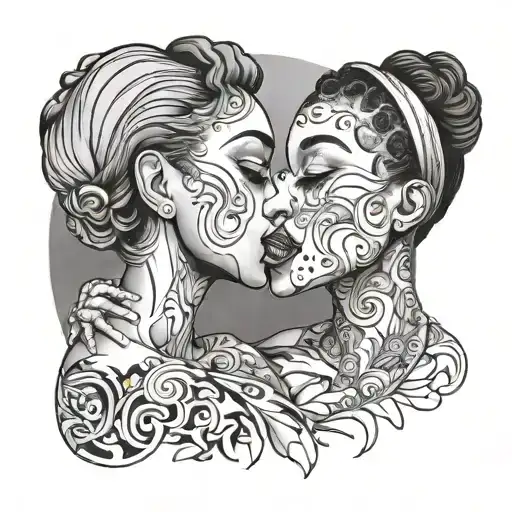 Black Women Kissing Each Other