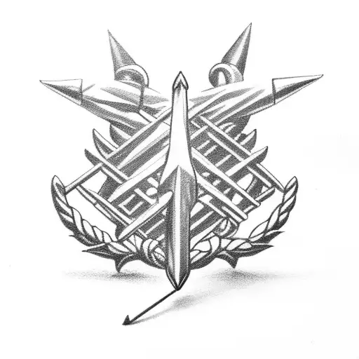 Barbados Trident Held By African Deity