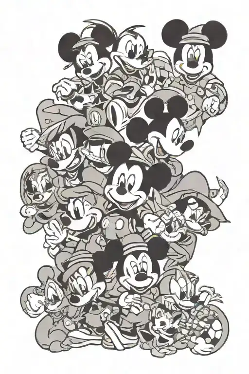 Disney Characters Surrounded