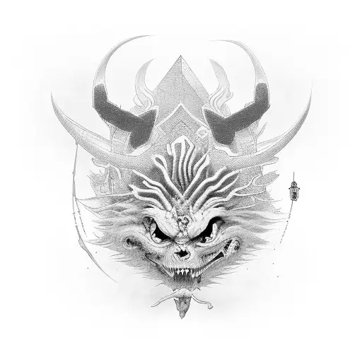 Genei Ryodan Symbol In Black-grey Style