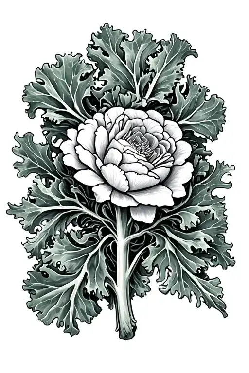 Kale The Name As A Spine Tattoo No Veggies Floral Design