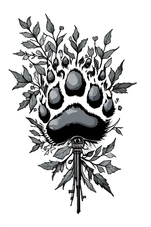 Key Bunch And Imprint Of Fox Paw
